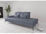 Recamiere SIT & MORE "Amica, inkl. Sitztiefenverstellung und Armteilverstellung", blau (graublau), B:231cm H:90cm T:122cm, Sofas, Recamiere, wahlweise mit Kopfteilverstellung und Stauraum