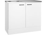 Spülenschrank OPTIFIT "OPTImulti", weiß, weiß, B:100cm H:88,2cm T:50cm, Holzwerkstoff, Schränke, Spülenschrank, Breite 100 cm, Tiefe 50 cm, mit Spülenauflage