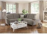Ecksofa HOME AFFAIRE "Boston L-Form", braun (macciato), B:272cm, Struktur (100% Polyester);Luxus-Microfaser Florence (100% Polyester);Chenille (100% Polyester);NaturLEDER (reines Rindsleder), Sofas, Ecksofa, Kopfteilverstellung an jeder Sitzfläche, wahlweise Relaxfunktion