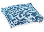 Sitzkissen H.O.C.K. "Gauzy blue No 16", blau (blau, gemustert), B:40cm H:5cm L:40cm, Polyacryl, Dekokissen_Sitzkissen_Kissenhüllen, Sitzkissen, mit tollem Muster