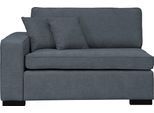 Sofaelement HOME AFFAIRE "Skara XXL", blau (graublau), B:140cm H:86cm T:130cm, 100% Polyester, Polsterelemente, Sofaelement, Modul XXL - zum eigenen Zusammenstellen, Armlehne links/rechts wählbar