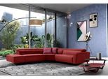 Ecksofa EGOITALIANO "Stefanie-e, Designsofa der Extraklasse, bequem mit hohem Sitzkomfort", rot (marsala), B:314cm H:96cm T:284cm, Luxus-Micofaser Lederoptik (100% Polyester) ist ein neues technisches Gewebe mit einem visuellen und taktilen Aspekt, der dem Nubuk sehr nahe kommt, mit innovativen Eigenschaften. Seine außerordentliche Weichheit kommt von einem exklusiven Produktionsprozess, der Unrei