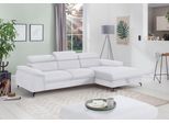 Ecksofa COTTA "Kitty L-Form, B: 242 cm", weiß, B:244cm H:72cm T:166cm, Microfaser (100% Polyester);Flachgewebe (100% Polyester), Sofas, Ecksofa, mit Kopfteilverstellung, optional Bettfunktion & Bettkasten