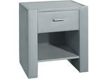 Nachttisch HOME AFFAIRE, blau (mittelblau), B:50cm H:61cm T:41cm, Tische, Nachttisch, Nachtkonsole mit 1 Schubkasten und 1 Ablagefach