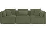 3-Sitzer OTTO HOME "Nöre", grün (dunkelgrün), B:262cm H:86cm T:90cm, 92% Polyester, 8% Polyamid, Sofas, 3-Sitzer, 3 Teile, in vielen Bezugsqualitäten und Farben s. auch "Nöre"