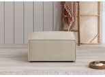 Hocker HOME AFFAIRE "SHERWOOD", beige (cream), B:80cm H:42cm T:80cm, 100% Polyester, Hocker, Hocker, Hocker quadratisch, ideale Ergänzung zum Loveseat SHERWOOD