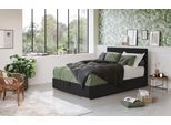 Boxbett COTTA "Tom mit Bettkasten, Topper und Zierkissen", schwarz, B:125cm L:209cm, Komplettbetten, Boxbett, Bestseller, Unser Dauertiefpreis