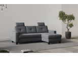 Ecksofa HOME AFFAIRE "Varese", grau, B:239cm H:91cm T:164cm, 100% Polyester, Sofas, Ecksofa, wahlweise mit Bettfunktion und Bettkasten