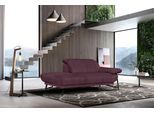 Ottomane EGOITALIANO "Anais, erstklassiges Designsofa, Breite 179 cm, Fußfarbe schattengrau", lila (plum), Sofas, B/H/T: 179cm x 74cm x 106cm, Luxus-Microfaser, Ottomane links, Armlehne rechts, LEDER -Artikel BULL – Kat. B: Der Artikel BULL ist ein geschliffenes, pigmentiertes und behandeltes Rindsleder mit einer Dicke von 1, 3-1, 5 mm. Dieses Leder zeigt eine ziemlich weiche Hand mit einem halb u