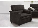 Sessel SIT & MORE "Pisa", schwarz, B:86cm H:89cm T:90cm, NaturLEDER: Bitte beachten Sie, dass Lederbezüge mehr Nähte aufweisen als Stoffbezüge.;Luxus-Microfaser ALTARA NUBUCK (100% Polyester);NaturLEDER Punch (echtes Rindsleder) in Sitz und Rücken. Korpus in passendem Kunstleder SOFTLUX bezogen, Sessel, Sessel, mit Federkern
