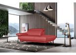Ottomane EGOITALIANO "Anais, erstklassiges Designsofa, Breite 179 cm, Fußfarbe schattengrau", rot, Sofas, B/H/T: 179cm x 74cm x 106cm, Leder NUVOLE, Ottomane rechts, Armlehne links, LEDER -Artikel BULL – Kat. B: Der Artikel BULL ist ein geschliffenes, pigmentiertes und behandeltes Rindsleder mit einer Dicke von 1, 3-1, 5 mm. Dieses Leder zeigt eine ziemlich weiche Hand mit einem halb undurchsichti