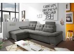 Ecksofa ED EXCITING DESIGN "Nalo L-Form", braun, B:268cm H:103cm T:170cm, 95% Polyester, 5% Nylon, Sofas, Ecksofa, mit Bettfunktion, Armteilverstellung, Kopfstützen & 2 Nierenkissen