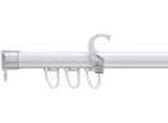 U-Schiene LIEDECO "U-STORELAU01GS" Gr. 3, weiß, B:1,95cm L:150cm T:1,6cm, Metall, Gardinenstangen, U-Schiene