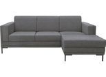 Ecksofa "LOOKS VII L-Form", grau (salz, pfeffer), B:214cm H:82cm T:146cm, 100% Polyester, LOOKS BY WOLFGANG JOOP, Sofas, Ecksofa, klare Linien, edles Design