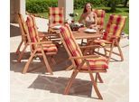Garten-Essgruppe MERXX "Maracaibo", braun, Obermaterial: 100% Polyester. Füllung: 100% Polyurethan, Sitzmöbel-Sets, Garten-Essgruppe