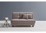 Schlafsofa ELL + ELL "Tilda", braun (schlamm), B:145cm H:90cm T:100cm, 100% Polyester, Sofas, Schlafsofa, Breite 145 cm, inkl. 2 Zierkissen