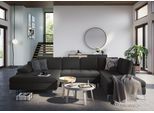 Wohnlandschaft SIT & MORE "Latigo U-Form", grau (fango), B:346cm T:201cm, Sofas, Wohnlandschaft, mit Mega-Recamiere, wahlweise mit Bettfunktion und Bettkasten