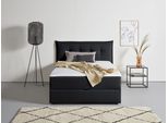 Boxbett HOME AFFAIRE "Kederleicht", grau (anthrazit), B:175cm L:213cm, Komplettbetten, Boxbett, inklusive Bettkasten & Topper, in 4 Breiten und 2 Härtegraden