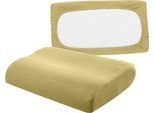 Kissenbezug BELLANA "Universal Jersey", beige (weizen), B:80cm L:40cm, Feinjersey, Obermaterial: 95% Baumwolle, 5% Elasthan, Kissenbezüge, Kissenbezug, passend für Nackenstützkissen