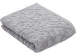 Badetuch VOSSEN "Fidelio", grau (light grau), B:67cm L:140cm, Walkfrottier, Obermaterial: 100% Baumwolle, Handtücher, Badetuch