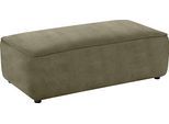 Hocker W.SCHILLIG "around-the-block", grün (camouflage z69), B:120cm H:39cm T:60cm, Longlife Xtra-Leder Z69: Das feinnarbige, gedeckte Softleder Z69 besticht durch seine außergewöhnliche Weichheit im trendigen »Vintage-Look«, Hautstärke 0, 9 - 1, 1 mm;Longlife fabric Flachgewebe T88 (100% Polyester), Hocker, Hocker, mit eleganter Biese