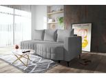 Loungesofa EXXPO - SOFA FASHION "T wiggy Schlafsofa mit Bettfunktion und Bettkasten", grau, B:212cm H:93cm T:114cm, Sofas, Loungesofa, komfortabler Federkern, super Sitzkomfort, elegante Formensprache