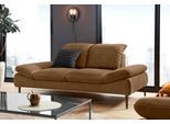 2-Sitzer W.SCHILLIG "enjoy&MORE", braun (chocolate s37), B:202cm H:87cm T:110cm, Chenille-Flachgewebe R66 (85% Polyester, 15% Nylon);Longlife Xtra-Leder Z59: Glattleder mit modischer Prägung. Hautstärke 0, 9 - 1, 1 mm;Stoff S37 (100% Polyester), Sofas, 2-Sitzer, Sitztiefenverstellung, Füße bronze pulverbeschichtet, Breite 202 cm