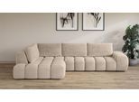 Ecksofa OTTO HOME "AZITA L-Form, XXL 352 cm Designsofa in Bubble-Opitk", grau (taupe), B:352cm H:72cm T:210cm, 100% Polyester, Sofas, Ecksofa, lose Rückenkissen, traumhafte Steppung