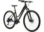 Crossrad KROSS "Evado 7.0" Gr. 43, schwarz (schwarz, schwarz), Fahrräder, Damen, 43cm, 28 Zoll (71,12cm) hinten: 28 Zoll (71,12cm), Crossrad