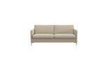 2,5-Sitzer FLEXLUX "Fiore, super Sitzkomfort durch Kaltschaum im Sitz", beige (sandy beige), B:181cm H:85cm T:92cm, 100% Polyester, Sofas, 2 5-Sitzer, schmale Armlehnen, Füße Alu
