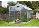 Gewächshaus VITAVIA "Apollo 6200", silber (silberfarben), B:195cm T:323cm, Gewächshäuser, Gewächshaus
