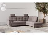 Ecksofa SIT & MORE "Zora", grau (taupe), B:244cm H:92cm T:212cm, 90% Polyester 10% Polyamid, Sofas, Ecksofa, wahlweise mit Bettfunktion und Bettkasten