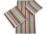 Handtuch ROSS "Multicolor", rot, B:50cm L:100cm, Frottier, Baumwolle, Handtücher, Handtuch, mit Streifen und gesticktem ROSS-Emblem
