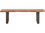Bank MCA LIVING "CALABRIA", braun (antik gewischt, akaziefarben), B:160cm H:47cm T:40cm, Massivholz, Sitzbänke, Bank