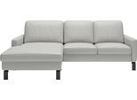 Ecksofa HOME AFFAIRE "Lecce, L-Form, Federkernpolsterung, Breite 224 cm", weiß (grau), B:224cm H:86cm T:164cm, 100% Polyester, Sofas, Ecksofa, inkl. saugroboterfreundliche Höhe & schmale Armlehnen