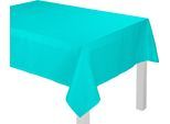 Tischdecke WIRTH "WirthNatur" Gr. 4, blau (türkis), B:130cm L:190cm, Baumwolle, Tischdecken, Tischdecke