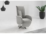TV-Sessel SIT & MORE "Juma, inkl. Drehfunktion & Kopfteilverstellung", hellgrau, B:75cm H:110cm T:82cm, 100% Polyester, Sessel, TV-Sessel, Höhe Armlehne 66 cm, wahlweise mit Aufstehhilfe, 2 Motoren und Akku