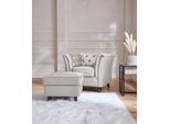 Chesterfield-Sessel HOME AFFAIRE "Reims Cocktailsessel, Sessel", grau (hellgrau), B:98cm H:76cm T:88cm, Samtoptik (100% Polyester), Sessel, Chesterfield-Sessel, mit echter Chesterfield-Knopfheftung, hochwertige Verarbeitung