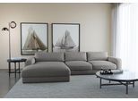 Ecksofa HOME AFFAIRE "Bloomfield, elegant, viel Platz, Mega Couch, Breite 303cm, L-Form", grau (granit grau), B:303cm H:84cm T:176cm, 100% Polyester, Sofas, Ecksofa, extra tiefe Sitzfläche, wahlweise mit Sitztiefenverstellung