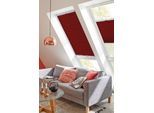 Dachfensterplissee SUNLINES "Classic Style Crepe", rot (rot, weiß), B:97cm H:116cm, Obermaterial: 100% Polyester, Plissees, Dachfensterplissee, mit Führungsschienen