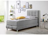 Boxbett HOME AFFAIRE "Vaasa", silber, B:104cm L:210cm, Komplettbetten, Boxbett, inkl. Bettkasten & Topper, XXL-Ausführung, Überlänge 220 cm