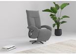 TV-Sessel SIT & MORE "Zoe, inkl. Kopfteilverstellung & 360 Drehfunktion", grau, B:74cm H:112cm T:82cm, 100% Polyester, Sessel, TV-Sessel, wahlweise mit 2 Motoren, Akku & Aufstehhilfe