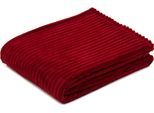 Wohndecke GÖZZE "Feincord Kuscheldecke", rot (karminrot), B:150cm L:200cm, Polyester, Wohndecken, Wohndecke, flauschig weich und wohlig warm