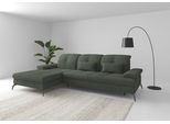 Ecksofa SIT & MORE "Amica, L-Form, inkl. Sitztiefenverstellung & Armteilverstellung", grün (jungle), B:279cm H:90cm T:185cm, 90% Polyester, 10% Polyamid, Sofas, Ecksofa, wahlweise mit Bettfunktion, Bettkasten und Kopfteilverstellung