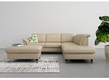 Stauraumhocker SIT & MORE "Maggiore", beige, B:102cm H:48cm T:67cm, 100% Polyester, Hocker, Stauraumhocker, mit Stauraum und modernen Metallbeinen