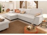 Ecksofa HOME AFFAIRE "Lyla fester Sitzkomfort, bequeme Armlehnen, Breite 279cm, L-Form", beige (natur), B:279cm H:81cm T:162cm, Sofas, Ecksofa, mit Recamiere, wahlweise mit Rückenfunktion und zusätzlich mit Bett