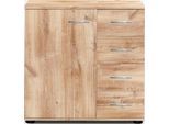 Kombikommode WIMEX "Anna", braun (plankeneichefarben), B:81cm H:83cm T:41cm, Sideboards, Kombikommode