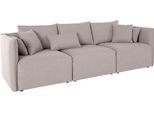 3-Sitzer OTTO HOME "Nöre", grau (hellgrau), B:262cm H:86cm T:90cm, Samtoptik (100% Polyester);Struktur (100% Polypropylene);Webstoff (100% Polyester;Struktur fein (100% Polyester));Luxus-Microfaser Lederoptik (100% Polyester);Baumwoll-/Leinenmix (60% Baumwolle, 40% Leinen), Sofas, 3-Sitzer, 3 Teile, in vielen Bezugsqualitäten und Farben s. auch "Nöre"