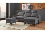Stauraumhocker HOME AFFAIRE "Lolland", grau (steel), B:60cm H:47cm T:60cm, Luxus-Microfaser ALTARA NUBUCK (100% Polyester);Struktur Flausch (90% Polyester, 10% Polyamid), Hocker, Stauraumhocker, passend zur Serie "Lolland", auch mit abwischbarem Bezug