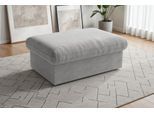 Polsterhocker SIT & MORE "Moreno, B: 90 cm", grau (hellgrau), B:90cm H:43cm T:60cm, 100% Polyester, Hocker, Polsterhocker, mit Stauraum, individuell kombinierbar